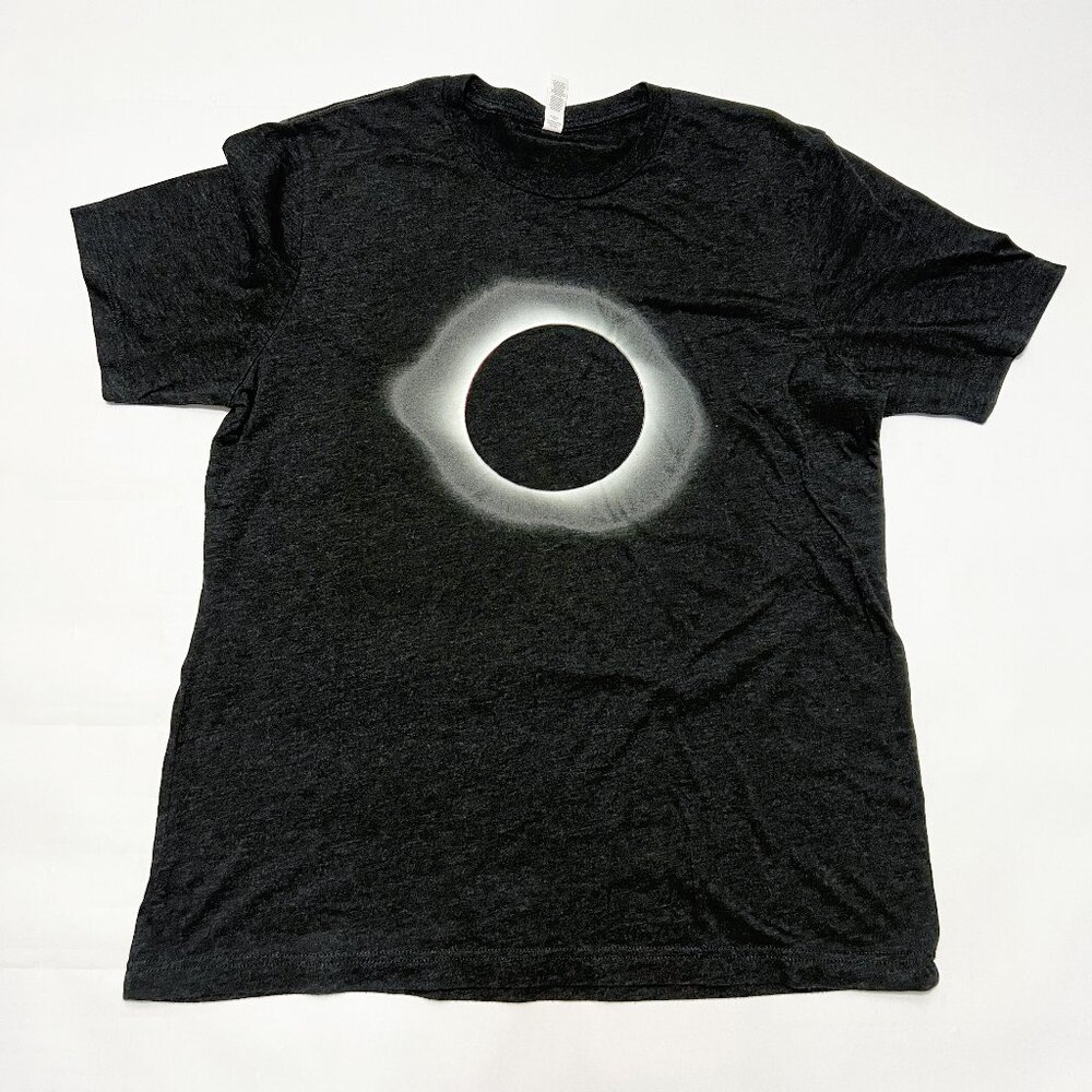 Bella Canvas Short Sleeve Charcoal Heather with Solar Eclipse Print XL